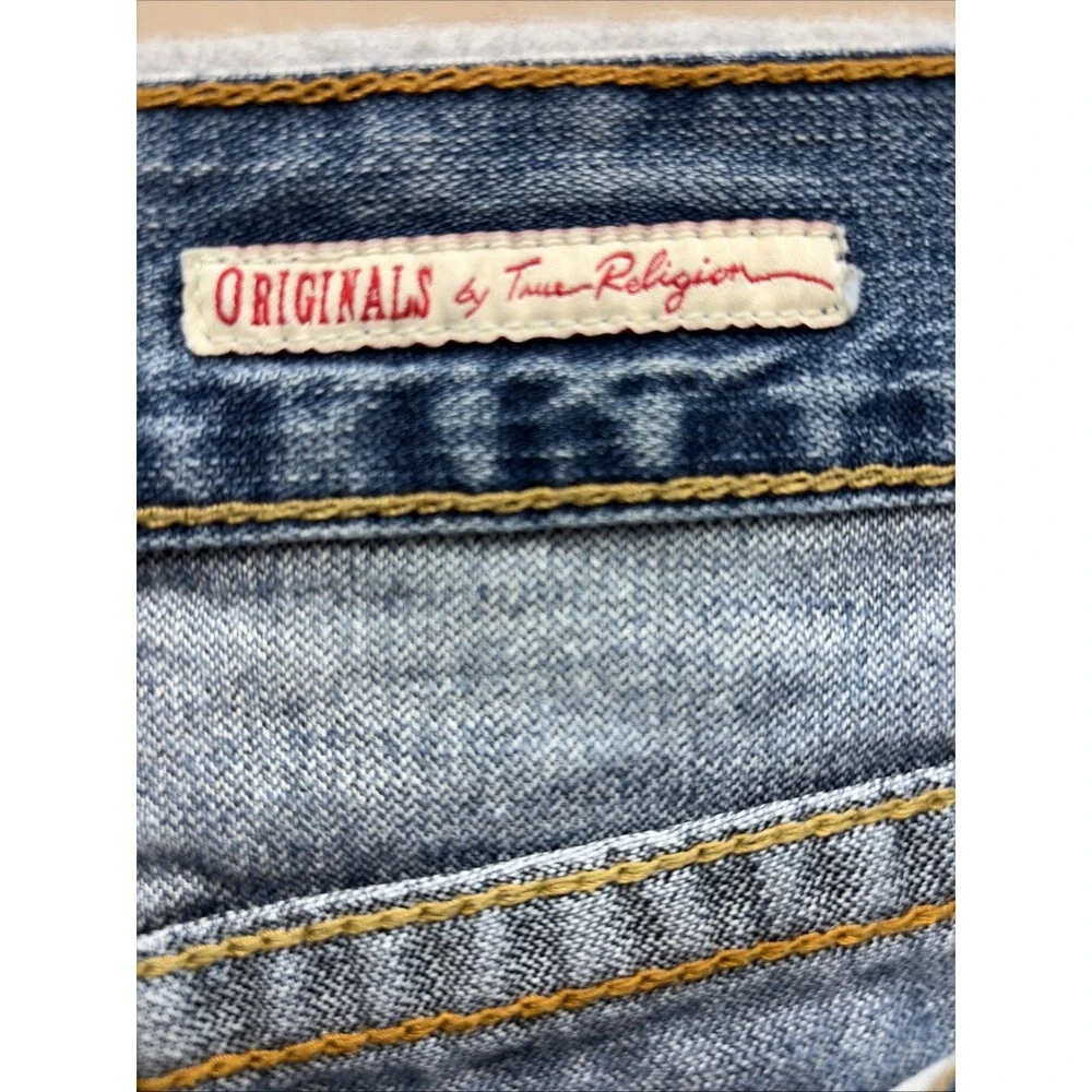 True Religion Ricky 31 Straight Leg Vintage Jeans Men's Size 34x32L Made In USA